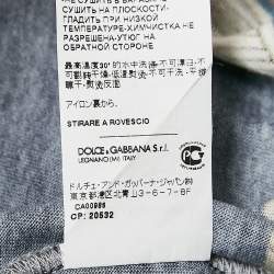 Pre Owned Dolce & Gabbana Navy Blue Medals Print Jersey T-Shirt XXXL