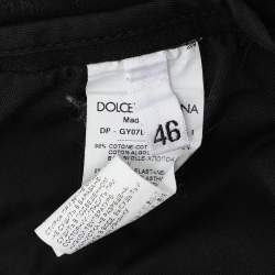 Pre Owned Dolce & Gabbana Black Cotton Ripped Skinny Jeans S
