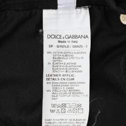 Pre Owned Dolce & Gabbana Black Cotton Ripped Skinny Jeans S