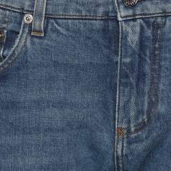 Dolce and Gabbana Faded Blue Denim "New Vintage Denim" Skinny Ripped Jeans XS