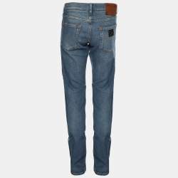 Dolce and Gabbana Faded Blue Denim "New Vintage Denim" Skinny Ripped Jeans XS