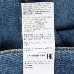 Dolce and Gabbana Faded Blue Denim "New Vintage Denim" Skinny Ripped Jeans XS