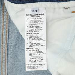 Dolce and Gabbana Faded Blue Denim "New Vintage Denim" Skinny Ripped Jeans XS