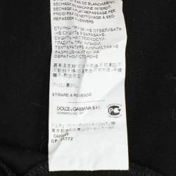 Pre Owned Dolce & Gabbana Black Cotton  Flock Logo  T-Shirts XS