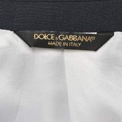Dolce & Gabbana Navy Blue Wool Sartoria Pants Suit XXS