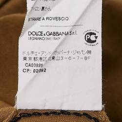 Pre Owned Dolce & Gabbana Brown Jersey Long Sleeve T-Shirt XS