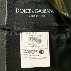 Dolce & Gabbana Grey Wool Tailored Pants Suit M