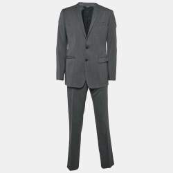 Dolce & Gabbana Grey Wool Tailored Pants Suit M