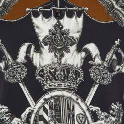 Pre Owned Dolce & Gabbana Brown Crown Print Cotton Pique Polo 3XL