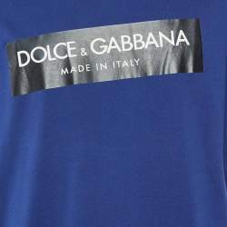 Dolce & Gabbana Navy Blue Logo Print T-Shirt XL