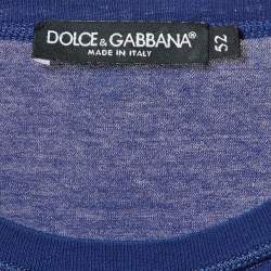 Dolce & Gabbana Navy Blue Logo Print T-Shirt XL