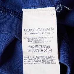 Dolce & Gabbana Navy Blue Logo Print T-Shirt XL