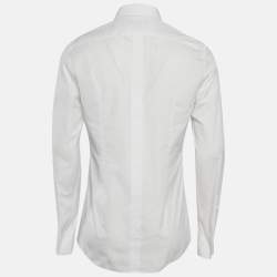 Pre Owned Dolce & Gabbana White Cotton Button Front Shirt L