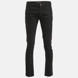 Pre Owned Dolce & Gabbana Black Stretch Denim Jeans L Waist 34"