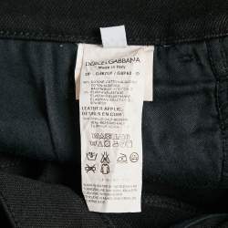 Pre Owned Dolce & Gabbana Black Stretch Denim Jeans L Waist 34"