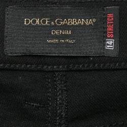 Pre Owned Dolce & Gabbana Black Stretch Denim Jeans L Waist 34"