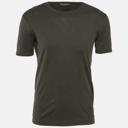 Pre Owned Dolce & Gabbana Dark Grey Jersey Crew Neck T-Shirt S