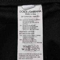 Pre Owned Dolce & Gabbana Black Paint Splashed Denim Ripped Slim Jeans L Waist 33"