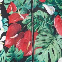 Pre Owned Dolce & Gabbana Multicolor Anthurium Print Jersey Track Jacket L