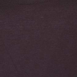 Pre Owned Dolce & Gabbana Dark Purple Queen Bee Embroidered Cotton Crew Neck T-Shirt L