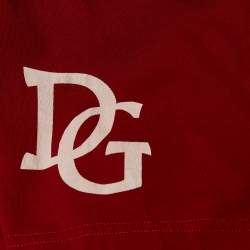 Pre Owned Dolce & Gabbana Red King Print Jersey Crewneck T-Shirt XL