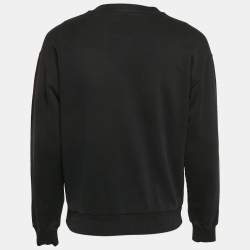 Pre Owned Dolce & Gabbana Black Cotton Knit Crew Neck Sweatshirt S