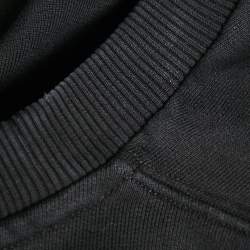 Pre Owned Dolce & Gabbana Black Cotton Knit Crew Neck Sweatshirt S