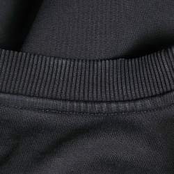 Pre Owned Dolce & Gabbana Black Cotton Knit Crew Neck Sweatshirt S