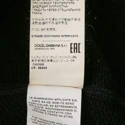 Dolce & Gabbana Black Logo Plaque Wool Knit Hooded Sweater XL