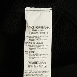 Pre Owned Dolce & Gabbana Black DGVIBE3 Print Cotton Knit Hoodie XS