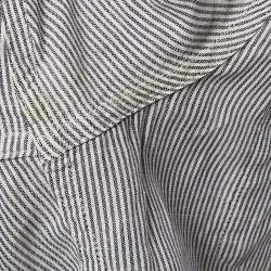 Dolce & Gabbana Grey Stripe Cotton Button Front Shirt M