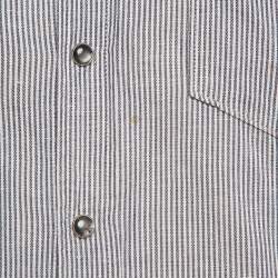 Dolce & Gabbana Grey Stripe Cotton Button Front Shirt M