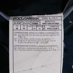 Pre Owned Dolce & Gabbana Navy Blue Wool Blend Tailored Pants Suit S