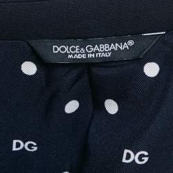 Pre Owned Dolce & Gabbana Navy Blue Wool Blend Tailored Pants Suit S
