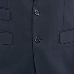 Pre Owned Dolce & Gabbana Navy Blue Wool Blend Tailored Pants Suit S