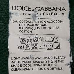 Pre Owned Dolce & Gabbana Green Cotton Knit T-Shirt S