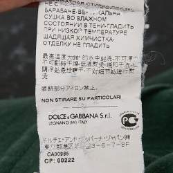 Pre Owned Dolce & Gabbana Green Cotton Knit T-Shirt S
