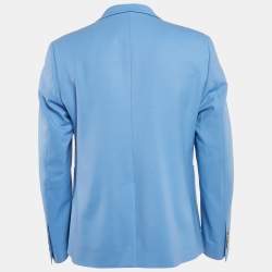 Pre Owned Dolce & Gabbana Blue Gabardine Tailored Double Breasted Blazer XL