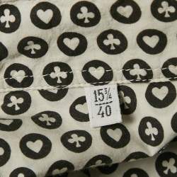 Pre Owned Dolce & Gabbana White Printed Cotton Long Sleeve Shirt M
