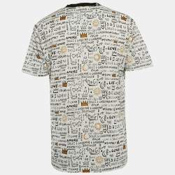 Dolce & Gabbana White King Graffiti Jersey T-Shirt XL