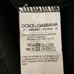 Pre Owned Dolce & Gabbana Black Jersey Crew Neck T-Shirt XL