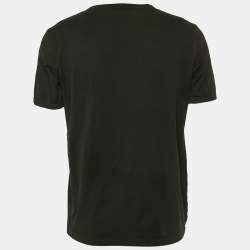 Pre Owned تي شيرت دولتشي أند غابانا بلاك بلاك شعار لوجو قطن جيرسي مقاس كبير جداً (اكس لارج)