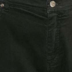 Pre Owned Dolce & Gabbana Black Side Stripe Denim Ripped Skinny Jeans Waist 38"