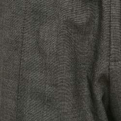 Pre Owned Dolce & Gabbana Grey Wool Blend Drawstring Trousers XL