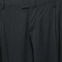 مملوكة مسبقًا Dolce & Gabbana Black Wool Blend Pants L