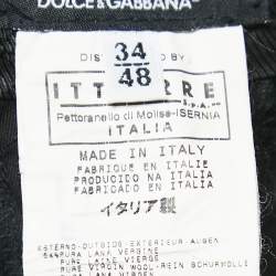 مملوكة مسبقًا Dolce & Gabbana Black Wool Blend Pants L