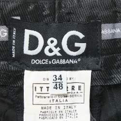 مملوكة مسبقًا Dolce & Gabbana Black Wool Blend Pants L