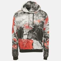 Pre Owned Dolce & Gabbana Black Abstract Print Cotton Hoodie XL