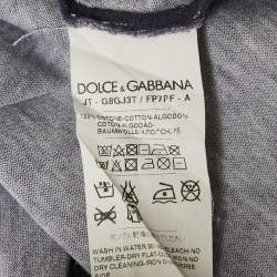 Dolce & Gabbana Blue Printed  Jersey Crewneck T-Shirt L