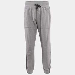 Dolce & Gabbana Grey Cotton Knit Jogger Pants XL